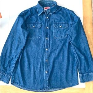Men’s Denim Wrangler Button-Down Shirt